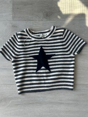 Freshman 1996 Sweater cropped star striped